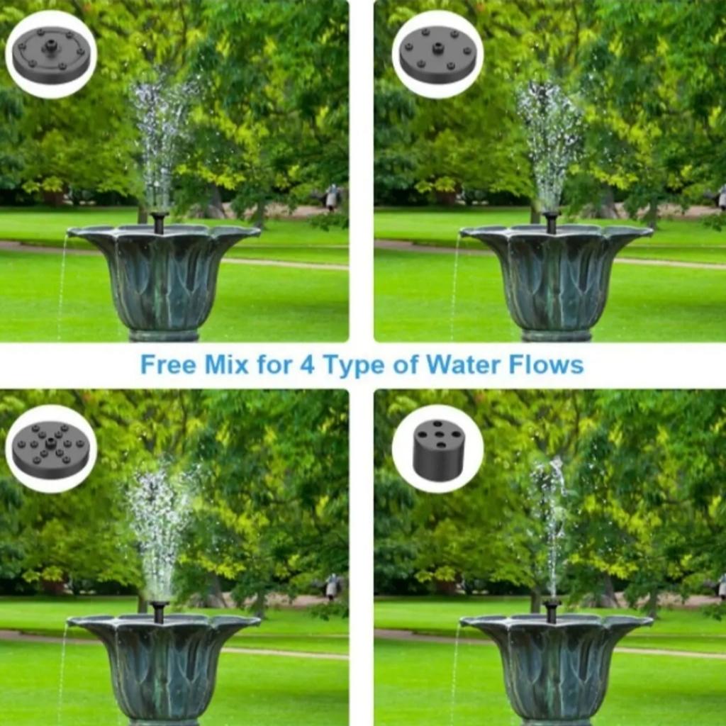 Brand New Anecity Solar Fountain, Solar Pond Pump, Garden Water Pump with 1.4 W Monocrystalline Solar Panel, Floating Decoration for Garden, Small Pond, Bird Bath, Pool, Fish Container

Colour: Black

Material: Plastic

Brand: Anecity

Power: Solar Powered
