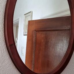 2 x dark wood mirrors