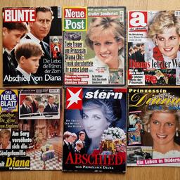 9 original Zeitschriften von 1997, alles über und um den Tod von Prinzessin Diana.