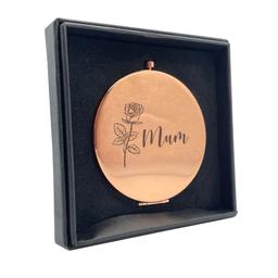 Rose Gold Compact Mirror


This compact mirror is the perfect size for on-the-go touch-ups. Give your Mother a gift she’s guaranteed to love and use for years to come. A practical and truly personal gift that she'll be proud to carry wherever she goes. It features a secure round push-to-open clasp and contains two mirrors, one 2x magnified and one normal. Comes gift boxed. Diam. 7cm. Personalise up to 15 characters. Flower design is fixed.

Brand new