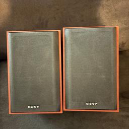 Sony Speakers Brand New never been used, 60 watts each speaker. Price is for both speakers.
Height 24.5cm, Depth 21cm, Width 16cm