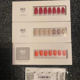 Press on nails collection
1 box 0f 30 press on nails playful orange
1 box of 30 press on nails flashback
1 box of 30 press on nails chilli red

Nail On Prep Pad 50 pads

Brand new
Available for collection Blackpool or postage