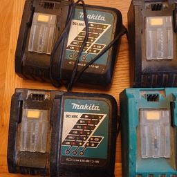 lots of broken makita power tools, various combi drills x6
SDS drill
impact drivers x2
chargers x5
batteries 
x6 3Ah
x2 4Ah
radio
torch



can give more details