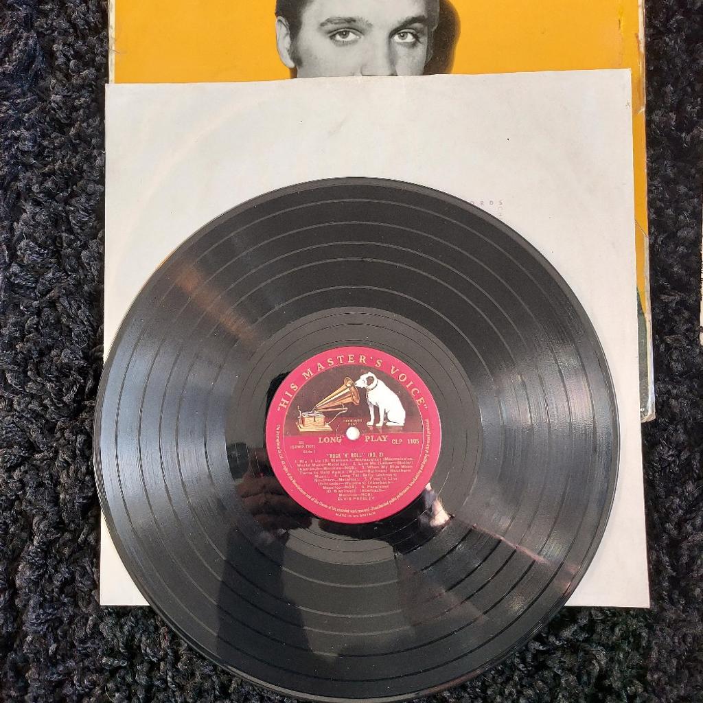 Elvis Presley R&R part 1 and 2, sleeves with damage, original inner sleeves very Good, vinyl I would describe as very good, some surface marks and the odd crackle, doesn't spoil the overall sound from these classic albums, lovely sheen still on. both albums, I'm selling them together as a pair not individually