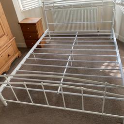 Metal King size bed L82” W 62” H37”