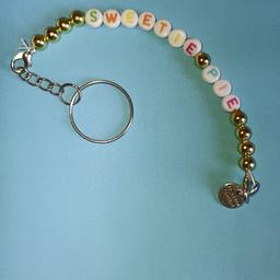 Beautiful keyring, handmade, can be personalised, not suitable for children under 3 years old, £1.95 p&p.