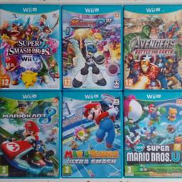 Twenty (20) games for the Nintendo Wii U games console .... including ....

Avengers Battle For Earth
Batman Arkham City Armoured Edition
Batman Arkham Origins
Beyonetta 2
Call Of Duty Black Ops 2
LEGO Batman 2
LEGO Batman 3
LEGO Jurassic World
LEGO Star Wars
LEGO Hobbit
Mario Tennis Ultra Smash
Mario Kart 8
Mighty No9
Mass Effect 3
Pokken Tournament 
Super Mario Bros Wii U
Super Smash Bros Wii U
Splatoon
Starfox Zero 3
Zombie U

These are used items

Cash on collection from Leyton E10/local delivery or free post available