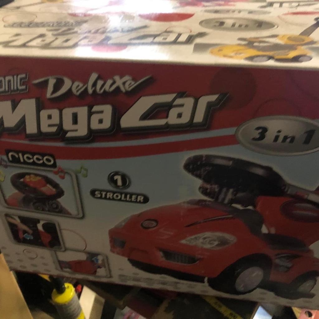 BRAND NEW IN BOX

DELUXE MEGA CAR WITH SOUNDS

IN PINK

3in1 CHANGEABLE RIDE ON

COLLECTION FROM HECKMONDWIKE