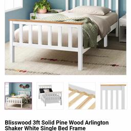 Blisswood 3ft Solid Pine Wood Arlington Shaker White Single Bed Frame
Introducing the Blisswood Solid Pine Wood Arlington Shaker White Bed Frame, where modern aesthetics blend seamlessly with inviting charm to create a tranquil haven for your sleep. Elevate your bedroom with this meticulously crafted bed frame and experience unparalleled comfort and elegance.
This is brand new in box and retails for £79.99 I'm selling for £50 why not check out my other items for sale