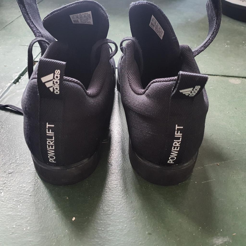 Hey there,

I'm selling these powerlifting sneakers, which were only worn a couple of times, as you can see from the pictures. They're Adidas, size 10 UK.

Let me know if you have any questions or if you're interested in purchasing them. Thanks!