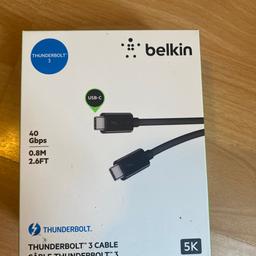 Selling a few Belkin - Thunderbolt 3 cables

Ideal for dual screens with two laptops/pc and also for convection with tv and laptop/pc

- Brand new never used
- I have different sizes and a few available in both sizes please enquire
- price does not include postage
- I am selling For £11 EACH !!

3 Available for Each size / £11 For One