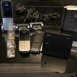 great set:bluetooth set of 3cordless phones.caller display,answerphone, 
text messaging,caller display,call divert and much more. excellent condition.