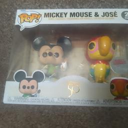 Funko pop. New. 2 figures: Mickey Mouse and Jose.