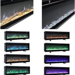 A brand new and boxed 40 inch electric fireplace media wall heater by DecExpert, model IF-1340TCL.
Suitable for wall mounting, mantel installation and particularly suited to media wall installation.
Complete with all necessary fittings, remote control, manual and decorative pebbles as an alternative to the logs.
Flame colour can be changed and dimmed.
Heater runs at 900 or 1800 watts, temperature is adjustable from 16 to 30 Celsius.
Heater can be controlled through the built-in timer.
First two images are sample images.
Delivery may be possible for fuel cost.