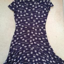 Next dress size 12, birds pattern, knee length, stretchy material, excellent condition