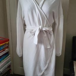 White soft wrap around dress from Asos Design in size 12