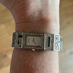 D&G ladies watch couple of crystal missing but in good working order