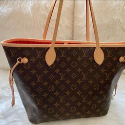 100% Authentic Louis Vuitton Monogram Neverfull MM RED Gently Used