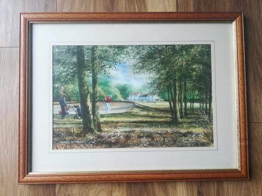 Buy & Sell Old Tupton North East Derbyshire - Photos for Framed Golf Scene Picture