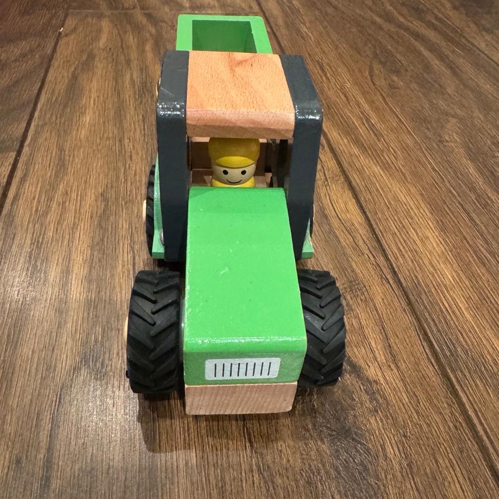 Kids Wooden Tractor and Trailer