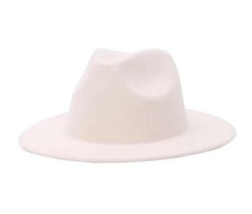 Buy & Sell Hampshire Gosport - Photos for GEMVIE Wide Brim Solid Off-white Fedora Hat