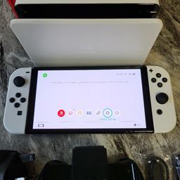Nintendo switch oled 64gb for sale working perfectly excellent condition included all leads 2 pads and box pick up only cash only