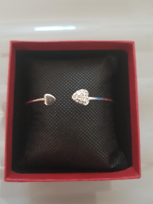 Buy & Sell Lancashire Blackpool - Photos for Silver coloured double heart bangle NEW