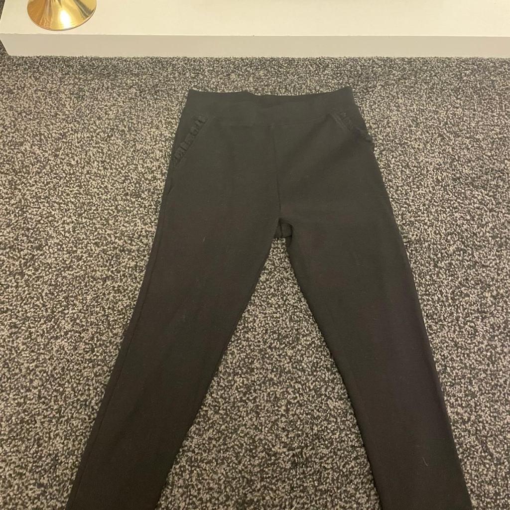 Girls black school trousers. From next worn twice size 4/5 years from a clean smoke free home