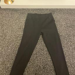 Girls black school trousers. From next worn twice size 4/5 years from a clean smoke free home