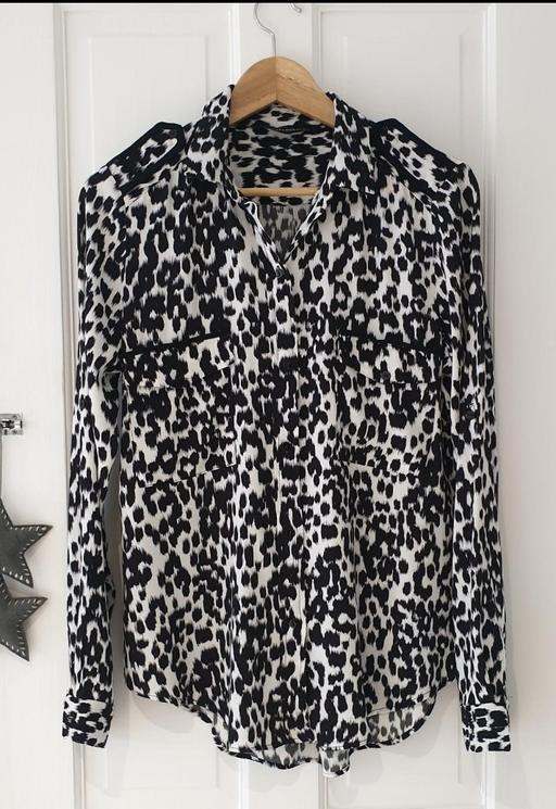 Buy & Sell Surrey Elmbridge - Photos for Zara Womens Shirt With Leopards Print Black&