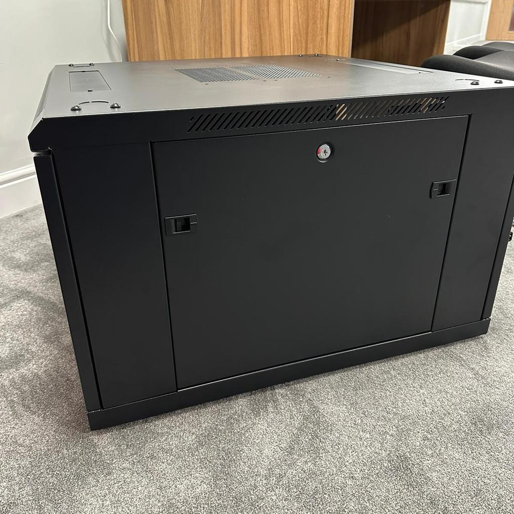New network cabinet. Just fitted but didn't used it. Measurements 800 mm wide 81 mm deep 510 mm high. Brand Linkxcom uk. In black colour.