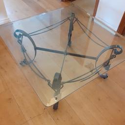 large table with brass base
3ft Square   18 inches high
possible local delivery