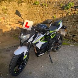 For sale is my Kawasaki z125. It is a 2 owner bike with 4500miles on it. Service history. It’s a 2021 model.Great condition. The first owner was a lady and used it to commute to work. I’m 53 year old man I bought it to give me road experience whilst I past my bike licence. I covered 250 miles in 18 months. So the bike has never been abused. Anyone who buys it will appreciate just how good it is as it drives as new. It has always been garaged. Any questions please ask.