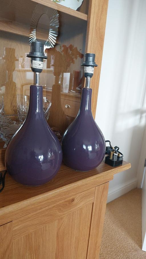 Buy & Sell West Midlands Dudley - Photos for 2x purple table lamps.