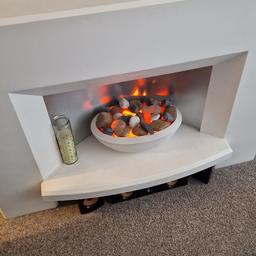 fire with surround great condition plug in