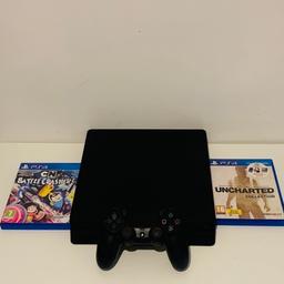 Ps4 slim in superb overall condition console runs like new with no issues buyer won’t be disappointed comes with 2 games and all required cables.

*WOULD MAKE A LOVELY GIFT*

Please see all pics

Console will be shown working before payment is made so you can buy with confidence.

What u get -
PS4 slim console
Power cable
Hdmi
Original controller
Charge cable
2 games (see pics)

Collection or local delivery available

£140

Thank you for looking

*From A Smoke & Pet Free Home*