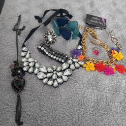 large set of mixed jewellery items including 
3 kneclaces
3 bracelets 
2 rings
next watch
all in good condition and cost a lot when bought 
bargin ladies the lot for
