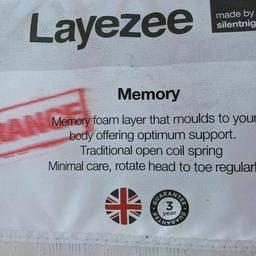 New but not quite perfect. Layezee memory one sided mattress, only 1 available priced approx half usual.
Happy drop locally.