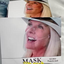 2 x Face shields/masks 

Still in box Never used
(PERFECT FOR PEOPLE WHO WEAR GLASSES)

From pet and smoke free home 

Collection staveley 

50p each