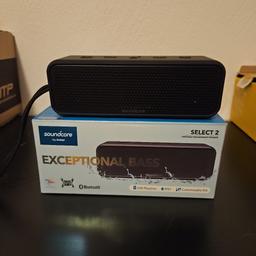 Verkauft wird ein Bluetooth Lautsprecher der Marke Anker
Typ Soundcore Select 2
IPX 7 geprüft

Original Verpackung vorhanden
wurde nur Ausgepackt um in mir anzusehen aber wurde dann doch nicht benutzt

Neupreis im Geschäft 70 €