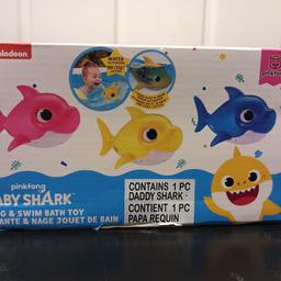 Brand new baby shark bath toy 
Blue Daddy Shark boxed unopened 
£10
Collect from Batley