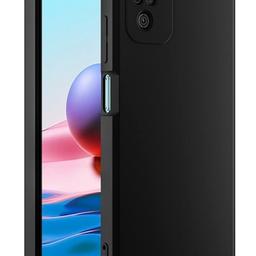Cresee for Xiaomi Redmi Note 10 4G / Note 10S Case, Thin Silicone Cover with Microfiber Interior Camera Protection Anti-Scratch Slim Fit Flexible Phone Case, Black