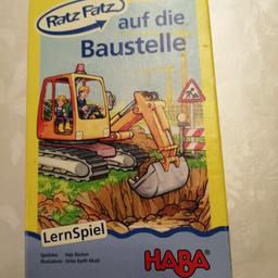 Haba Spiel Ratz Fatz auf die Baustelle
Lernspiel
Symbolwürfel fehlt, sonst vollständig
