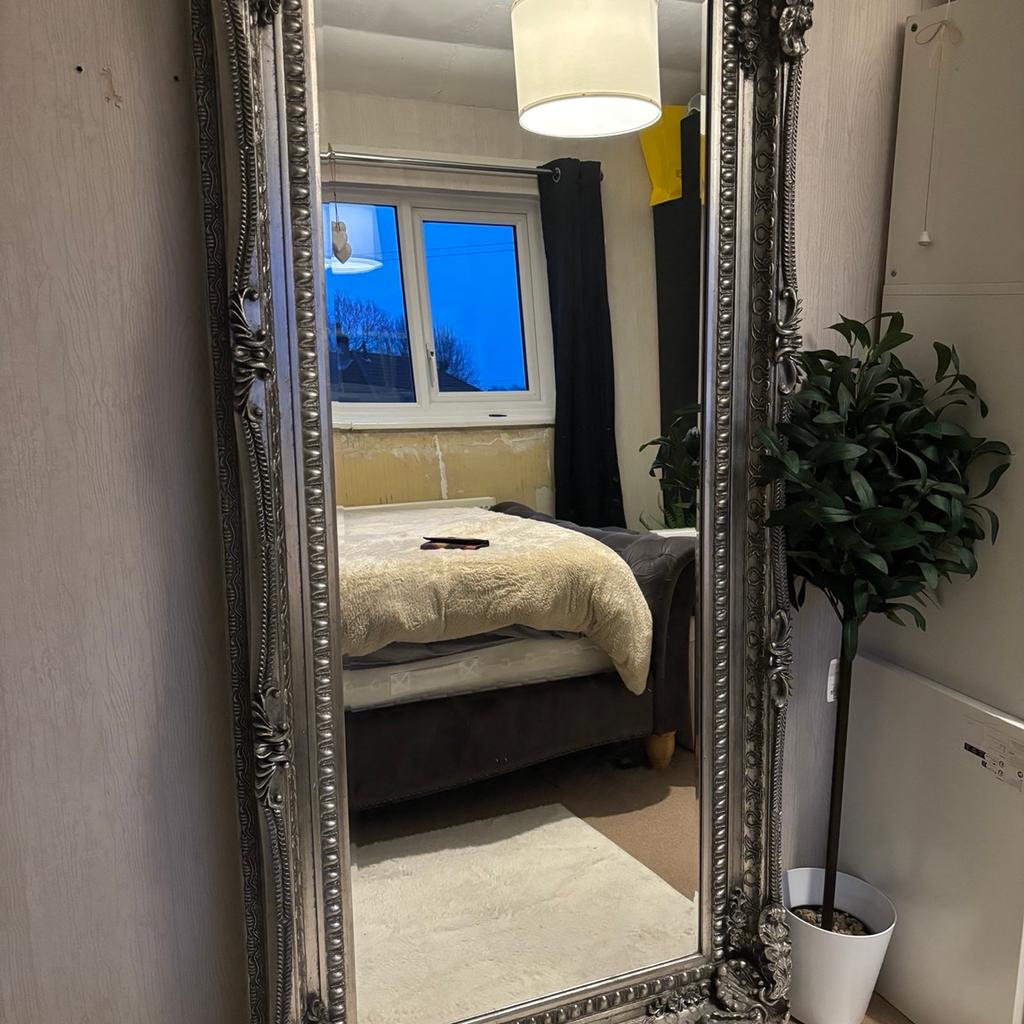 Large Silver standing mirror