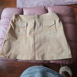 new suede leather mini skirt