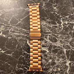 Kompatibel mit Apple Watch Armband 41mm 40mm 38 mm, Premium Edelstahl Metall Ersatz Uhrenarmband für Apple Watch Serie 9/8/7/6/5/4/3/2/1/SE/SE 2 für Männer und Frauen (Roségold) neu unbenutzt