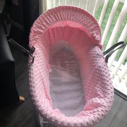 Grey Moses basket with rocking stand and pink bath. Covers on basket are removable, as you can see in pic there is a couple of slight rips but does not affect the use at all. Could also be sewed. Includes 4 sheets. Also large pink bath. Both in excellent clean condition. Asking for £30 for all. Collection from Wallsend.