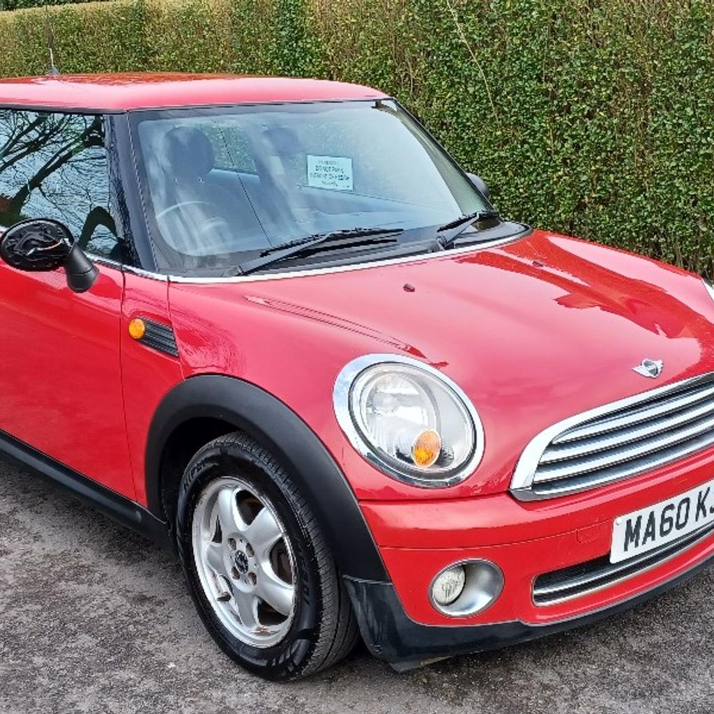 For Sale Mini One 2010 1.6 petrol in red, start and stop, 6 speed gearbox, manual, 3 door, low mileage 94k

Full V5 logbook, 12 months mot, just been serviced oil filter, oil, air filter, cabin filter, spark plugs, ignition coils, new O2 sensor, comes with some paperwork

Front electric windows, front fog lights, central locking, cd player, radio am/fm, bluetooth, aux, dsc, ac, clean inside and out, alloy wheels with good tyres, some age related marks

Drives perfect, Clutch and gearbox in good working condition no knocks or bangs, 1 key