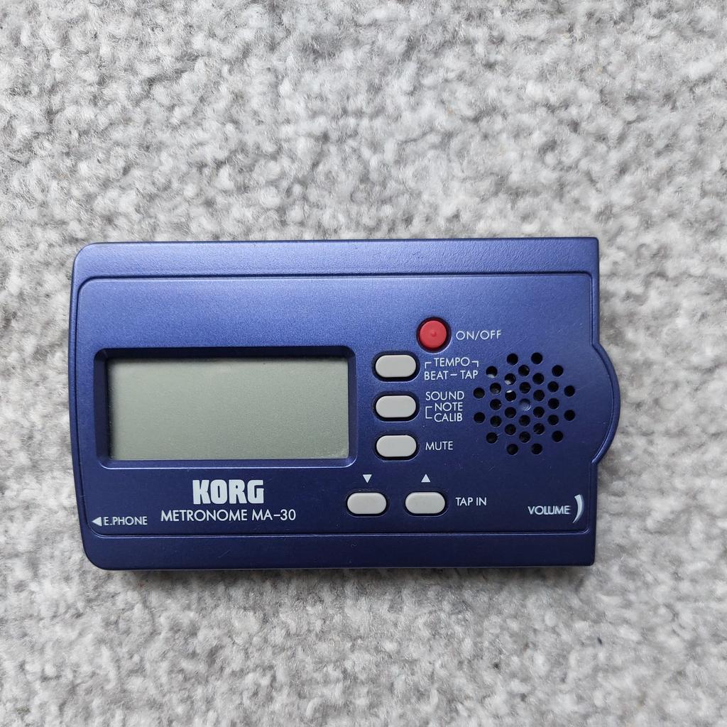 Korg MA-30 Compact Digital Pocket Metronome Music Tuner Blue Tested Working
Collection from Wolverhampton or delivery can be arranged