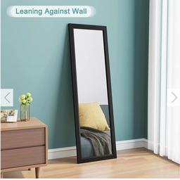 mirror with a modern matt black frame that can be used in any room in your home. LILJETRÄD has a convenient size – large enough to check out your outfit, but small enough to fit in a tight space.